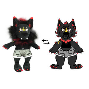 Costume de loup en peluche personnalisé, design créatif d'anime 2023, loup-garou mignon et doux, jouets en peluche pour animaux - Product Image 3