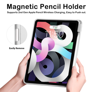 Funda Protectora de Silicona Resistente a Impactos para <span class=keywords><strong>iPad</strong></span> <span class=keywords><strong>Pro</strong></span> 11 Pulgadas 1/2/3/4, Color Sólido, Antigolpes, con Ranura para Lápiz y Soporte para Tablet - Product Image 6