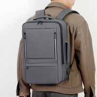 SHBOR F-209 #   Sac à dos unisexe pour ordinateur portable 15 pouces en tissu Oxford imperméable, léger, antivol, grande capacité, avec coussin d'air et double sangle