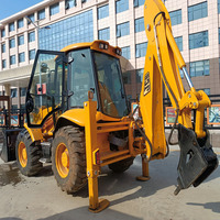 7ton Mini digunakan Loader Backhoes JCB4CX tangan kedua peralatan teknik Memuat ekskavator JCB 4CX JCB3CX roda Backhoe Loader