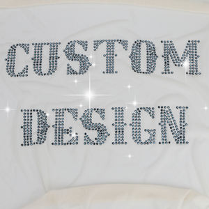 批发定制徽标文字珠光水晶水钻热转印贴片，适用于服装、鞋子、T恤、连帽衫 - Product Image 6