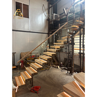 Système d'escalier complet fourni par l'usine pour les résidences commerciales
