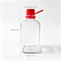 Botol Minyak Goreng Kaca Silinder Transparan, Botol Dispenser Minyak Kosong, Wadah Penyimpanan Dapur, Logo Custom