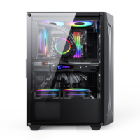Casing PC Alseye, Casing PC Gaming, Aluminium ITX/M-ATX/ATX, Casing Komputer Gaming, PC Gamer