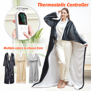 Manta Eléctrica de Franela Sherpa con Mangas y Bolsillo para los Pies, Acolchada, Tamaño King, Aprobada por ETL, para Invierno - Product Image 4