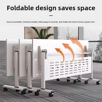 Table de conférence pliante HYZ-215X, modulaire, mobile, avec roulettes, mobilier de bureau multifonctionnel pour salle de conférence, chaise de formation