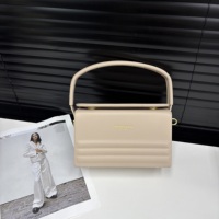 Sac à main carré minimaliste en PU rayé, doux, couleur thé au lait, design texturé, polyvalent, pour trajets quotidiens, sac bandoulière