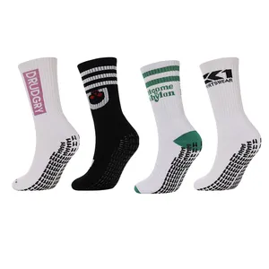 Custom Non Slip Basketball Sock Soccer Foot Ball Elite Custom Logo Anti Skid Slip Sports Running Crew Grip Socks