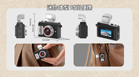 Mini caméra numérique DC21 2MP 720P, caméra de poche rétro en forme de bouton, écran IPS LED de 0,96 pouce, flash, microSD, partage Android, 5 filtres