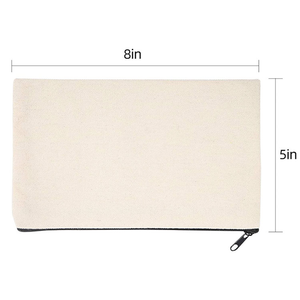 Оптовая продажа: Подарочный чехол-косметичка из хлопкового холста с индивидуальным дизайном, логотипом и застежкой-молнией для хранения косметики и карандашей - Product Image 6