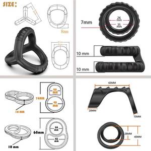 Anillos para Pene <span class=keywords><strong>de</strong></span> Silicona Médica Elástica en 5 Formas, Juguetes Sexuales para Adultos que Mejoran la Erección y la Duración, con Función <span class=keywords><strong>de</strong></span> Retraso <span class=keywords><strong>de</strong></span> la Eyaculación - Product Image 6