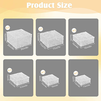 Présentoir en acrylique transparent pour buffet, mariages, banquets, fêtes, avec base ondulée, pour gâteaux, desserts, bijoux CN