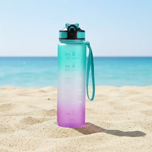 2026 BPA Free 1L Fitness Outdoor Sports Water <b>Jug</b> with Time Marker Large Plastic Motivational Water Bottle - Product Image 5