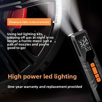 Compresseur de gonflage de pneus de voiture ABS pour secours routier, utilisation d'urgence, gonfleur de pneus numérique portable avec lumière LED 60W 12V