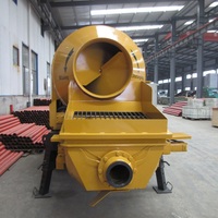 Pompe et malaxeur à béton diesel portables pour la construction de maisons, machine à béton liquide avec pompe, vente au Mexique