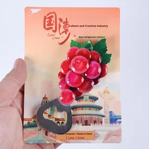 Ouvre-bouteille créatif en résine 3D en forme de fruit, écologique, personnalisable, design moderne, logo en forme de bouteille de bière ou de vin - Product Image 6