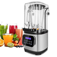 Licuadora Comercial Profesional, Potente, con 5+ Velocidades, Motor de Cobre Puro, Acero Inoxidable, para Hacer Smoothies, Picar Hielo, Ideal para Hoteles