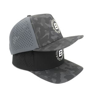 Mũ golf 5 tấm, chất liệu cao su chống thấm, in logo bằng laser, thiết kế vành phẳng, thoáng khí, họa tiết rằn ri, có kẹp đựng tee. - Product Image 2