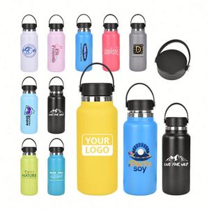 Bouteille d'eau en acier inoxydable recyclé écologique 17oz/20oz/25oz/32oz avec couvercle, logo personnalisé, 500ml, différentes couleurs disponibles - Product Image 5