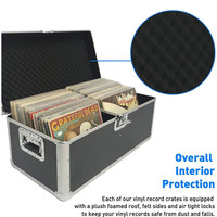Étui pour disques vinyles LP de 7 pouces de haute qualité, 200 pièces, en aluminium rigide avec accessoires haut de gamme, sacs et étuis pour CD durables