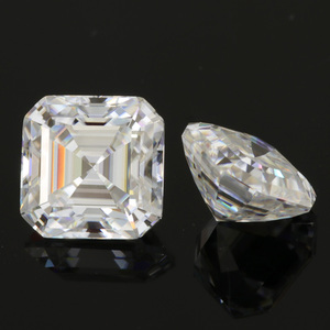 Diamantes de Moissanita Blancos Incoloros de Corte Asscher de Provence Gems al por Mayor - Product Image 2