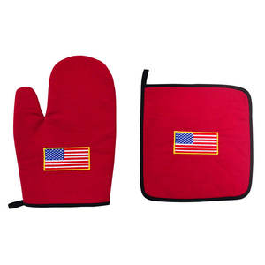 Juego de Delantal y Guantes de Horno Personalizables, 100% Poliéster y Algodón, Resistentes, para Barbacoa - Product Image 6