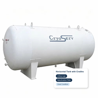 Réservoir de stockage cryogénique d'occasion 5m³-100m³ en acier inoxydable/acier au carbone, isolé sous vide, pression de conception 35MPa