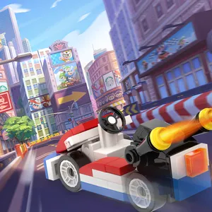 MOC Supermario Jeu Mario Moto Boîte de Saut Kart Mario Bros Ensemble Kinopio Wario Luigi Koopa Collect Building Block Jouets pour Enfants