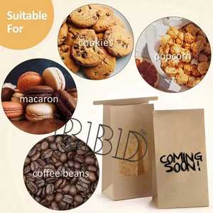 Snacks Tin Ties Kraft Bakery <b>Bags</b> with Window Food Storage Candy Cookies Coffee Bean Standup Nuts Packaging <b>Bags</b> for Dried Fruit - Product Image 4