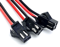 Kabel Harness QUANWEI 2.54 Female Right Angle Smd Series Sm2 Extender 2 5 Pin Connector JST SM 2.5 dengan Strip LED