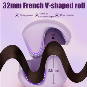 Französische Eier rolle Lockens tab Hair Waver 32MM Wavey <span class=keywords><strong>Iron</strong></span> Wand Hair Crimper Elektrische Keramik Tragbarer Locken wickler - Product Image 5