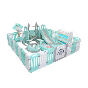VSUCH Play Pen Yard Baby Valla Niños Interior Múltiple Fácil de instalar Jardín Sala de estar Antideslizante Seguridad Plástico Baby Fence Bear - Product Image 6