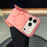 Coque magnétique mate de luxe pour iPhone 17 16 15 14 Pro Max, couleur bonbon, toucher doux, compatible charge sans fil, en silicone effet crème glacée