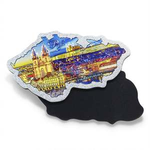 Aimant de réfrigérateur personnalisé avec logo, en feuille d'argent, souvenirs pas chers d'usine, Palestine Vienne - Product Image 2