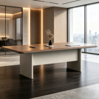 Bureau de réunion de luxe pour 8 personnes avec mobilier de bureau moderne pour un usage commercial exécutif