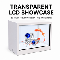 Écran LCD transparent HAUMR, vitrine 3D, écran tactile interactif de 32/43/55/65 pouces pour bibliothèques intelligentes et expositions muséales