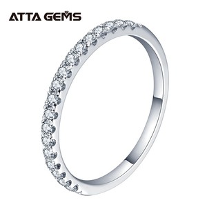 Meistverkaufter Klassischer <span class=keywords><strong>Ring</strong></span> D-Farbe VVS Moissanit-Diamant 925 Sterling Silber Verlobungsring für Damen und Herren - Product Image 1