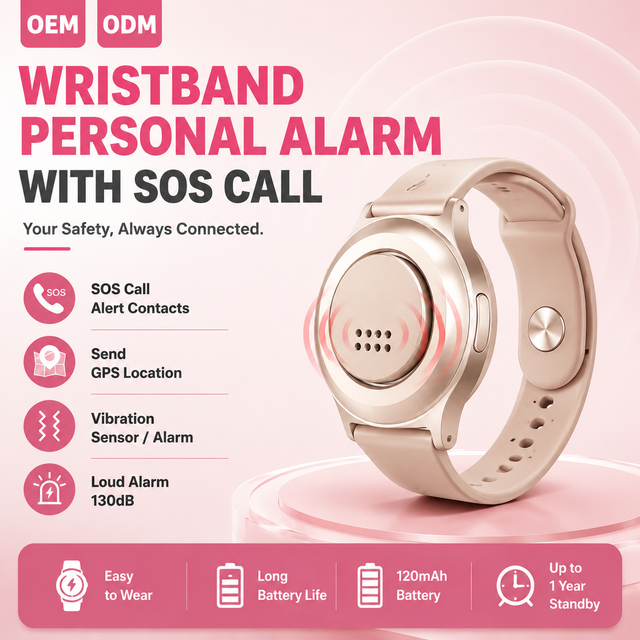 130DB Safe Sound Personal Safety Alarms SOS Watch with GPS Location SMS Call Trigger Outdoor Fall Alert for Elderly Women Kids
