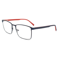 Monturas de Gafas Ópticas de Metal Higo, Diseño de Aro Completo Resistente para Hombres y Mujeres, Uso Diario en la Oficina