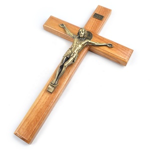 Catholic Wood Jesus 380mm Saint Benedict Large Religious <strong>Wall</strong> Decoration <strong>Crucifix</strong> - Product Image 5