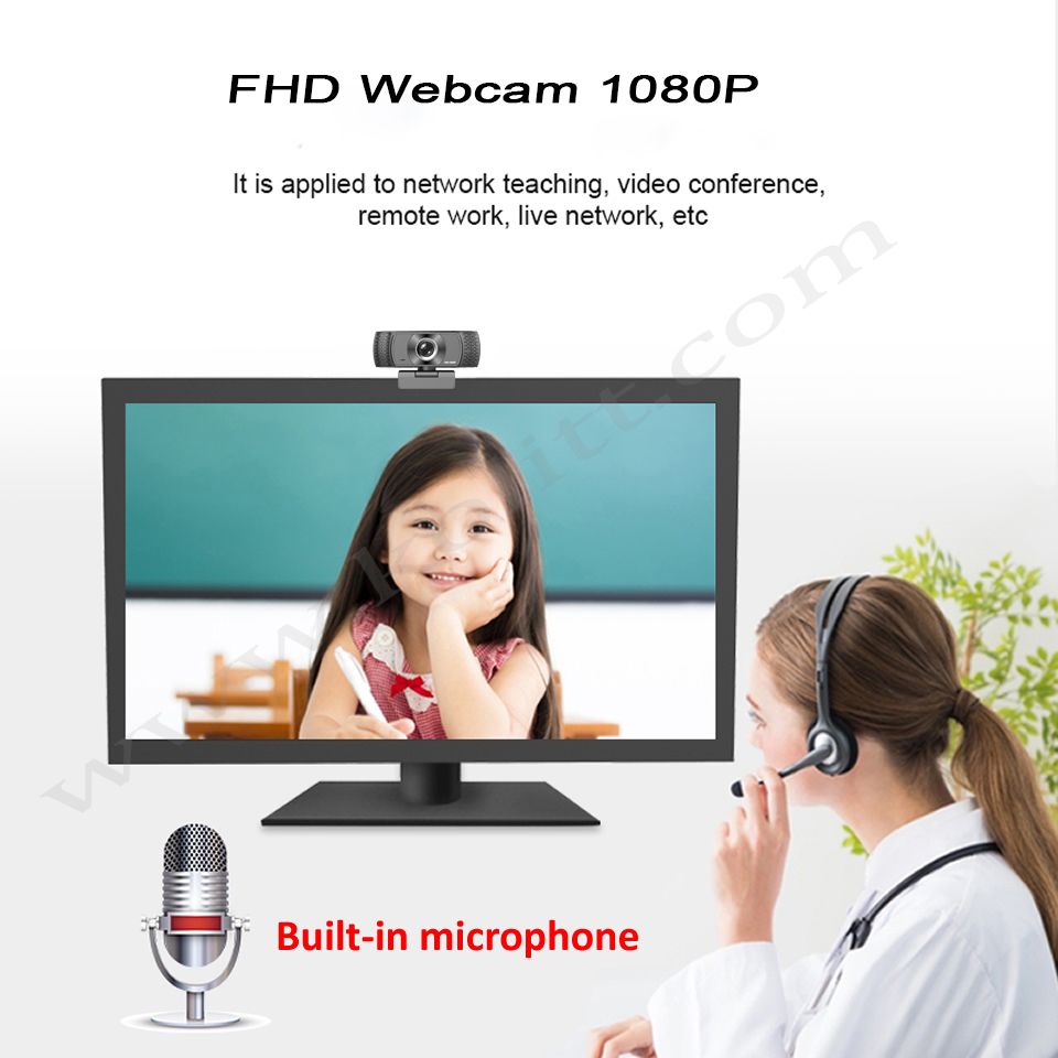 Manual Focus 2 Megapixel Webcam With Built In Microphone