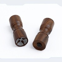 Outil de réparation de pointe de queue de billard 2-en-1 : Piqueur et ponceuse avec poignée antidérapante à texture bois – Accessoire d'entretien pour pointe de queue