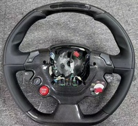 Convient pour Ferrari 458 488 F12 Volant en cuir en fibre de carbone LCD multifonctionnel Style de volant de direction Mise à niveau et rétrofit