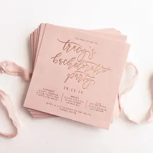 Tarjetas de felicitación de papel ecológicas personalizadas, tarjetas de regalo de invitación de boda de agradecimiento con impresión de logotipo en color para regalar
