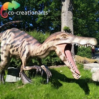 Sculpture réaliste de dinosaure T-Rex grandeur nature pour la décoration de jardins et de terrains de jeux en extérieur