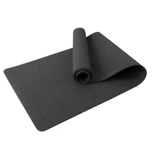 2023 новое поступление черный коврик для йоги толщиной 1/2 дюймов 10 мм персонализированный