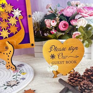 Marco de madera transfronterizo para firmas de invitados de boda, adorno creativo, caja de regalo con temática de castillo y cielo estrellado para firmas de invitados - Product Image 1