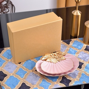 White European Style Shell Shaped Eco-Friendly Porcelain Classic Wedding Dessert Plate Set - Product Image 4