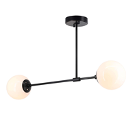Plafonnier semi-encastré moderne ETL avec boule de verre, lampe de plafond intérieure pour salon