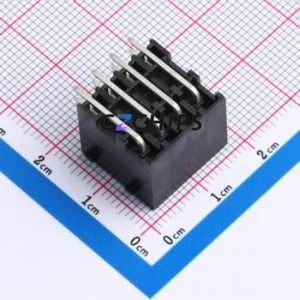 DB2ERHBG-3.81-2*4P-BK Plug-in Terminal Block Bent Lead Through Hole,P=3.81mm Board-to-Board / Socket - Closed Snap Fixing 2x4P - Product Image 2